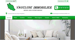 Desktop Screenshot of agencevaucluseimmobilier.com