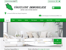 Tablet Screenshot of agencevaucluseimmobilier.com